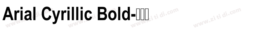 Arial Cyrillic Bold字体转换
